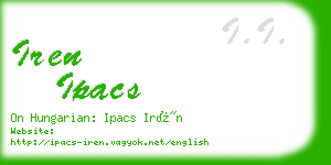 iren ipacs business card